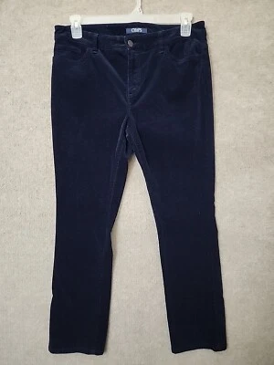 Pantalones de pana Chaps Madden pierna recta para mujer 12 pequeños azules elásticos Foto 1 de 4