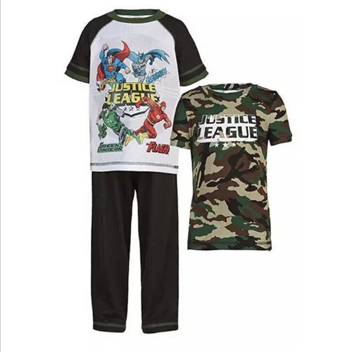 Conjunto de 3 piezas de pijama de ropa de dormir Komar Justice League para niños pequeños (talla 4T) nuevo con etiquetas Foto 1 de 1