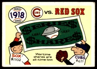 1970 Fleer World Series #15 1918 Cubs vs. Red Sox  (A)  VG-VG/EX - Image 1 of 2