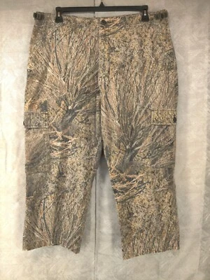 Cabelas Mossy Oak Brush Camouflage Pant Men 38 x 24 Hemmed Cargo Hunting Outdoor - Image 1 of 4