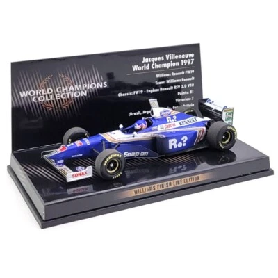 1997 Jacques Villeneuve Williams Renault FW19 - 1/43 Minichamps Campione del ... - Immagine 1 di 3