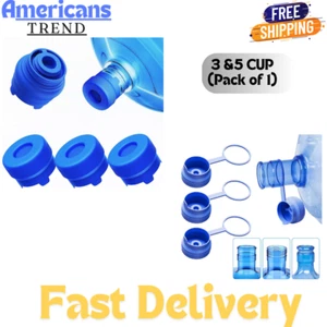 3 & 5 Gallon Water Jug Cap Reusable, Food Grade Silicone Replacement Gallon Caps - Picture 1 of 13