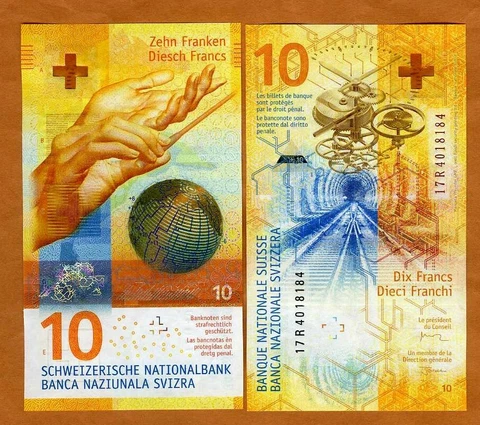 Switzerland, 10 Francs, 2017, P-75, Hybrid Polymer, UNC Spectacular Cover