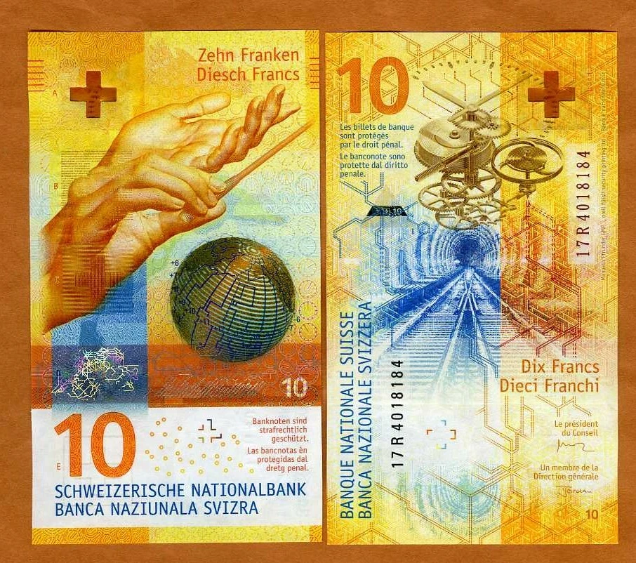 Switzerland, 10 Francs, 2017, P-75, Hybrid Polymer, UNC Spectacular  - Image 1 of 1