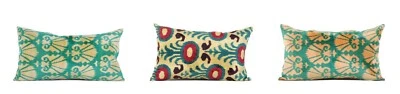 Velvet Ikat Pillow Cover SET of 3 pcs 13.98" x 25.98" FREE Fast Shipment 10645 - Image 1 of 4