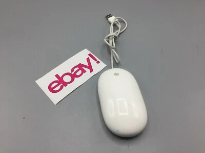 Apple A1152 White Mouse USB Wired Optical Mouse Genuine OEM -Tested & Working- - Image 1 of 4