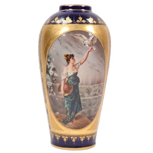Royal Vienna Porcelain Vase Love Liebe cockatoo Parrot h17.5cm Circa 1890 - Picture 1 of 14