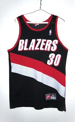 Auténtica camiseta negra Nike Portland Trail Blazers Rasheed Wallace 44 grande L Foto 1 de 4