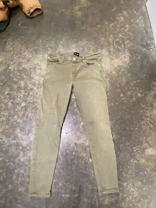 Hudson Olive Green Denim Jeans Womens Sz 29 Natalie Midrise Ankle Skinny Stretch - Picture 1 of 5
