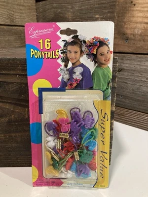 Portapelos Expressions 16 Colas de Caballo 1992 Nuevo de Lote Antiguo Foto 1 de 4