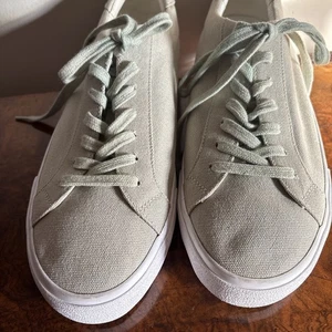 Unisex Madewell Canvas Sneakers Neu Salbeigrün Weiß Gummisohle 9,5 W 8 M Niedrig - Bild 1 von 12