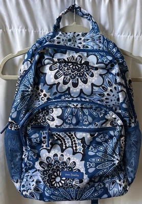 Mochila Vera Bradley Lighten Up Essential Azul Estrella Medallón Bolso para Libros Escolares Foto 1 de 4