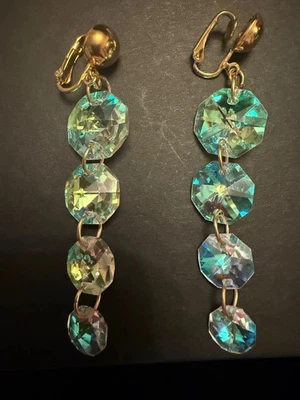 AVON Chandelier Crystal Clip Earrings - Image 1 of 2