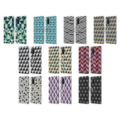 HEAD CASE DESIGNS OPTICAL GEOMETRIC LEATHER BOOK CASE FOR SAMSUNG PHONES 1 - Image 1 of 4