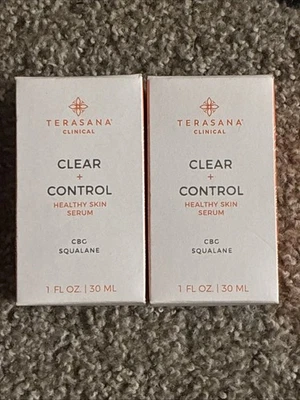 Terasana Clear + Control Healthy Skin Serum 1 Fl Oz CBG Squalane (Lot Of 2) NIB - Image 1 of 2