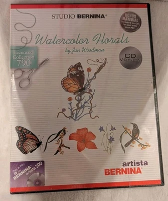 Studio Bernina Designs CD Watercolor Florals Jan Woodman 790 - Image 1 of 4