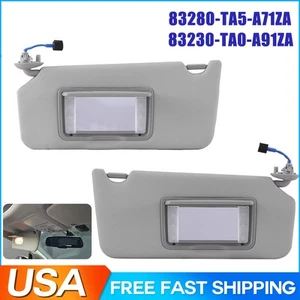 For 08-2013 Honda Accord Pair Sun Visor W/Light Left Driver+Right Passenger Side - Picture 1 of 17