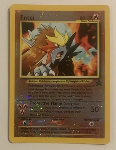 Pokemon Card - Entei #34 Black Star WOTC Movie Promo Reverse Holo LP - Picture 1 of 2