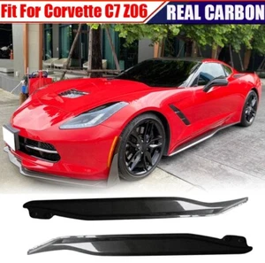 For 2015-19 Corvette C7 Z06 REAL CARBON FIBER Side Skirts Extensions Lip BODYKIT - Bild 1 von 10