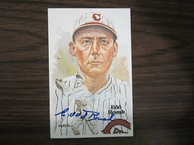 Edd Roush Autograph / Signed Perez Steele post card Cincinnati Reds PSA / DNA - Image 1 of 3
