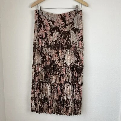 De Colección L Escoba Falda Arrugada Hippie Campesina Bruja Midi Floral Años 90 Cachicho Foto 1 de 4