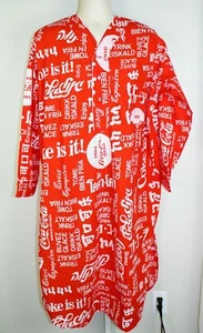 Vtg COKE IS IT 1980 NEW Nightshirt Multi-Language Unisex Oversized Sleepshirt - Picture 1 of 5