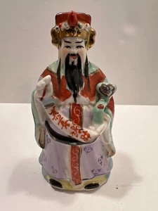 Vintage Lu God of Longevity 4.5" Ceramic Figurine - Picture 1 of 6
