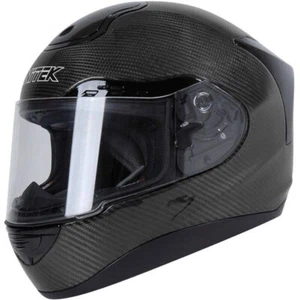 Casco de motocicleta P1 N123 NiTEK Street Style cara completa negro fibra de carbono grande - Imagen 1 de 2