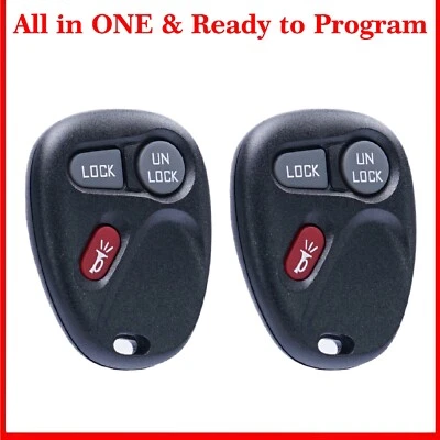 2 For 2001 2002 Chevrolet Silverado 1500 2500 3500 Remote Keyless Entry Key Fob - Image 1 of 4