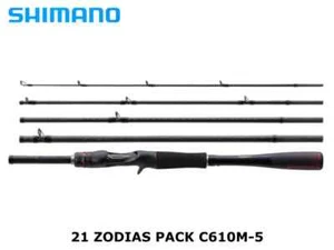 Shimano 21 Zodias Pack C610M-5 Baitcasting Rod 6'10" Medium 5-Piece Travel Rod - Picture 1 of 1