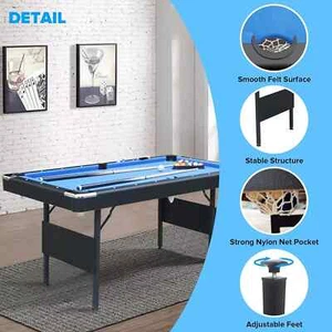 Folding Billiard/pool  Table 76"45"  iN/OUTDOOR W.Cover  P. UP ONLY - Picture 1 of 8