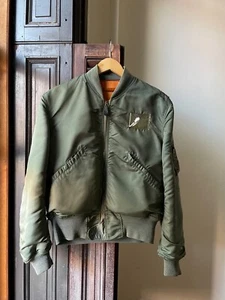 VIETNAM WAR 1965 USAF L-2B ALPHA INDUSTRIES LIGHT ZONE FLIGHT BOMBER JACKET (M) - Picture 1 of 12