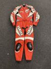 Lookwell Yamaha Mens 2 Piece Motorcycle Leather Suit - Red/White - Various Sizes