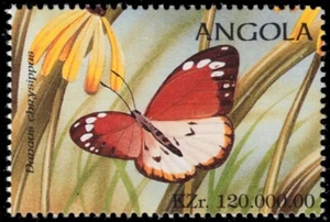 ANGOLA 1019e - Farfalle "Danaus chrusippus" (pb50257) - Foto 1 di 1