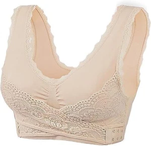 Kendally Bra  Comfy Corset Bra Front Cross Side Buckle Lace Bras - Picture 1 of 25