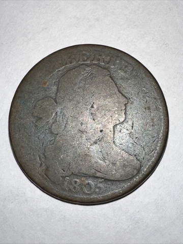 1805 1c Draped Bust US Large Cent Coin Cover