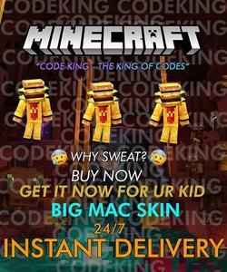 Minecraft Movie Java & Bedrock Edition - McDoanld's Big Mac Skin Xbox/PC/ - Picture 1 of 1