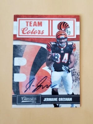 2010 Classics Team Colors Auto /25 Jermaine Gresham #25 Rookie RC SSP  - Image 1 of 4