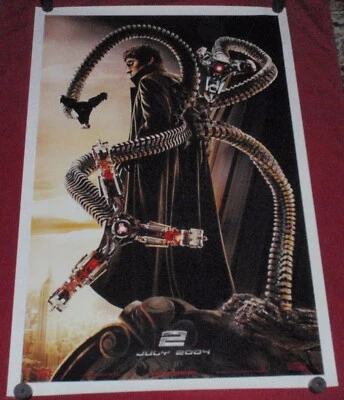 Spider-Man 2 Movie Poster 27x40 S/S Doctor Octopus Marvel Doc Ock Alfred Molina