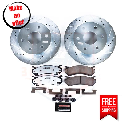 Juego de 2 ruedas delanteras Powerstop K2009-36 disco de freno y pastillas para 01-06 GMC Yukon Foto 1 de 4