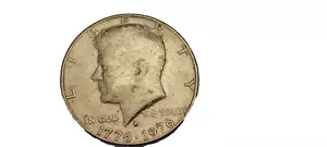 ERROR 1976 D Kennedy Half Dollar Clogged D Light We Trust No Reserve! - Picture 1 of 3