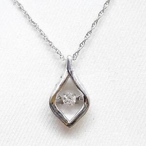 Genuine .01ctw H-SI Diamond 925 Sterling Silver Necklace