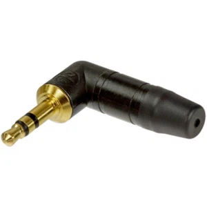 Neutrik NTP3RC-B 3.5mm Right Angle Stereo Jack mini Plug Black Gold Contacts - Afbeelding 1 van 3