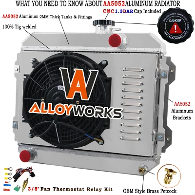 Radiador de 3 filas + ventilador de cubierta para Toyota Corolla KE30 KE35 KE38 KE70 MT Foto 1 de 4