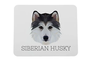 Siberische husky geometrische onderlegger Art-Dog - Afbeelding 1 van 4