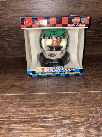 Nascar Bobby Labonte #18 Dated Collectible Racing Helmet Snow Globe 2001 New Cover