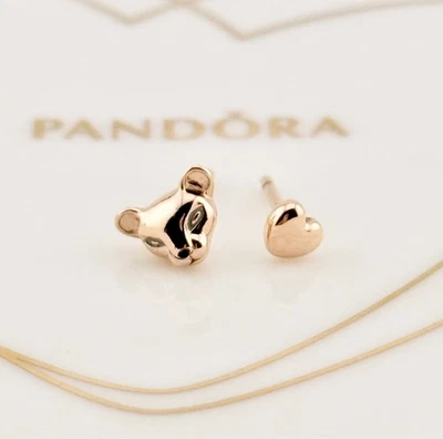 Nuevo Genuino Pandora Oro Rosa León Princesa Nala y Corazón Pendientes 288022EN16' Foto 1 de 4