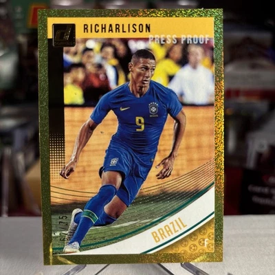 Richarlison 2018-19 Panini Donruss Oro Prueba de Prensa RC Brasil SSP/75 ⭐️ COMO NUEVO Foto 1 de 3