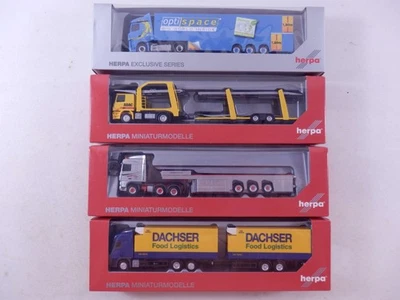 »KONVOLUT HERPA H0 1:87 · 4X VERSCHIEDENE LKW U.A · OVP  - Bild 1 von 4
