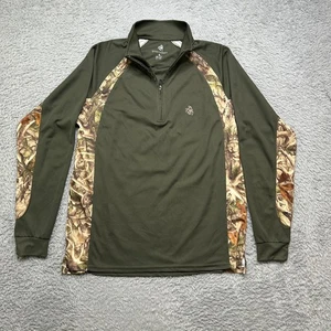 Jagdhemd Herren L Grün Camouflage Base Layer 1/4 Zip Legendär Langarm - Bild 1 von 10